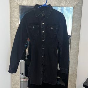 Black jean dress from pretty little thing. Never worn!